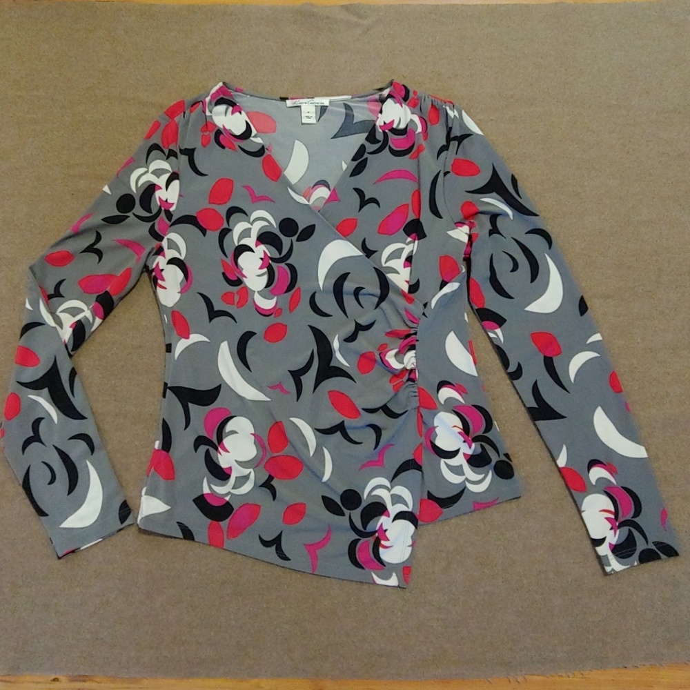 Kenneth Cole Wrap Blouse Size Medium
